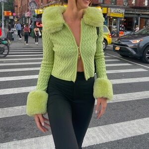 House of Sunny Green Peggy Cardigan